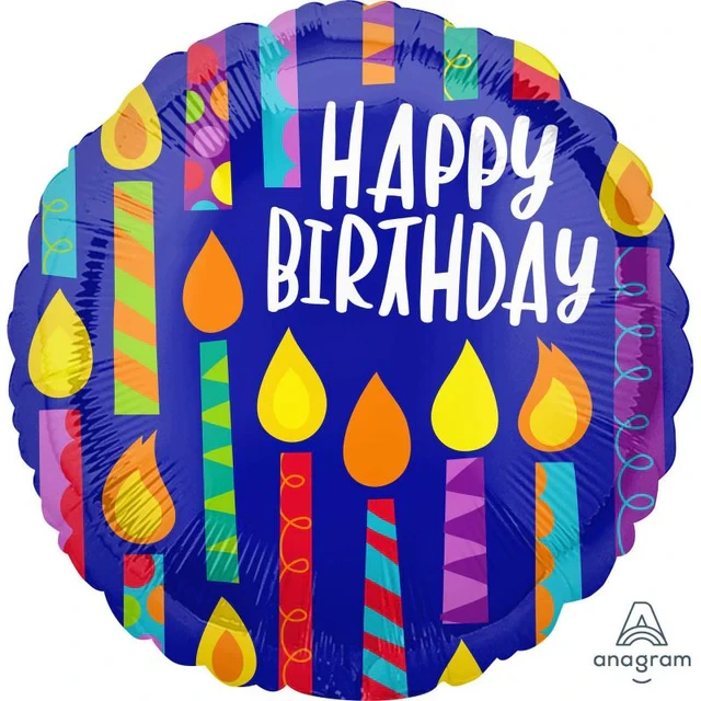 Globo de aluminio - Letras estándar HX "HAPPY Birthday" (45 cm)