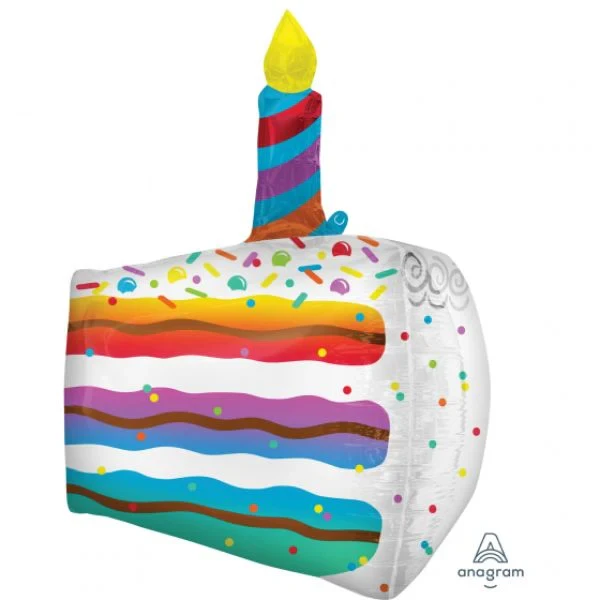 Globo - Pastel holográfico iridiscente SuperShape Feliz cumpleaños