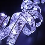 Luces de hadas con cinta navideña