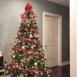 Luces de hadas con cinta navideña