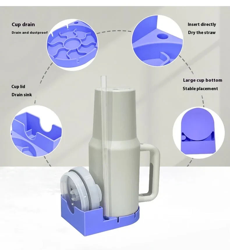 Escurridor de silicona para tazas, estante de almacenamiento para utensilios de cocina