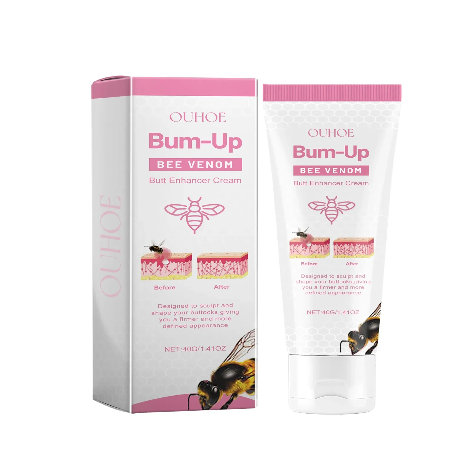 Crema reafirmante de cadera Bee Belleza de la piel
