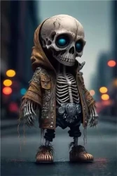 Figuras de esqueleto geniales de Halloween, muñeco de esqueleto de Halloween, adorno de resina, decoración del hogar
