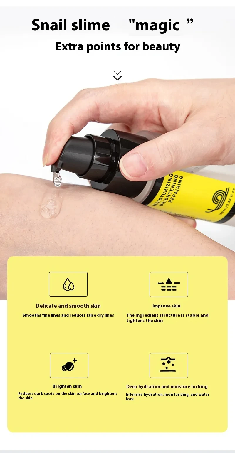 Solución para el cuidado facial con caracoles