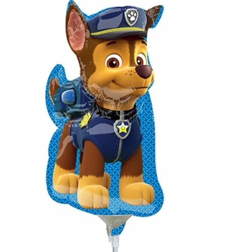 Figura de Chase de la Patrulla Canina en miniatura (plana)