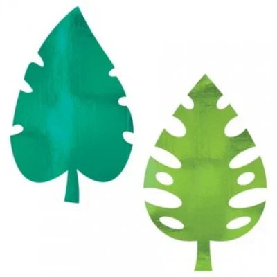 Tablero de aluminio con hojas de palmera gigantes Aloha - Paquete de 8