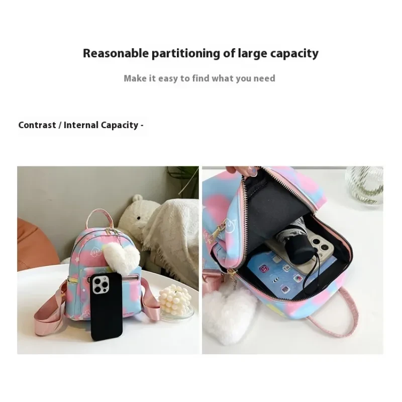 Mochila informal sencilla con textura de color caramelo para llevar en la mano