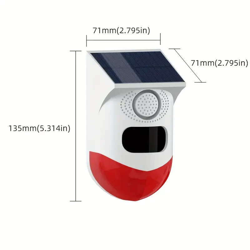 Alarma antirrobo solar infrarroja: sensor corporal para exteriores, ideal para granjas, huertos y hogares.