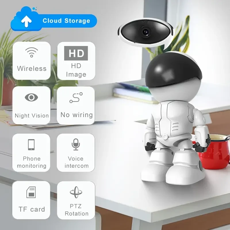 Monitor de bebé inalámbrico PODOFO 1080P HD con cámara IP WiFi, detección de movimiento y audio bidireccional