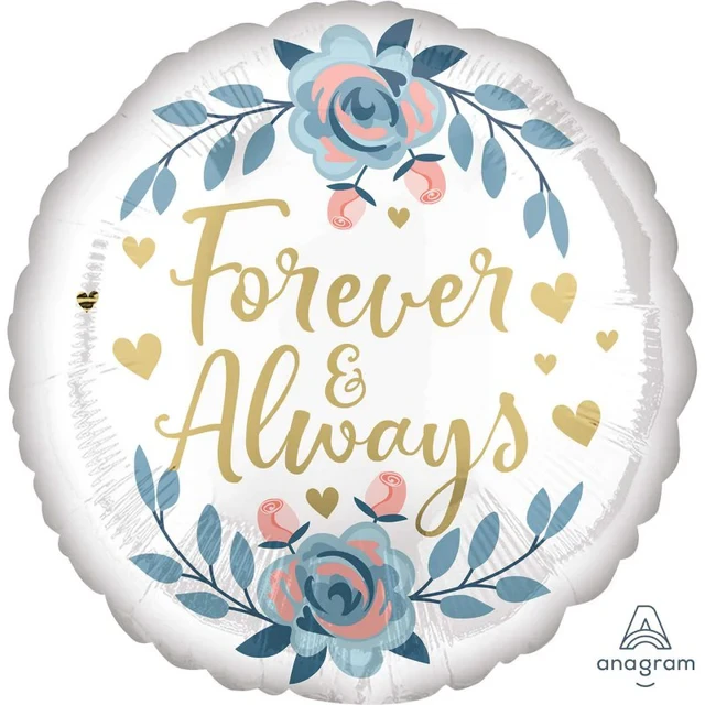 Globo de aluminio - Altura estándar: Rosas para siempre (45 cm)