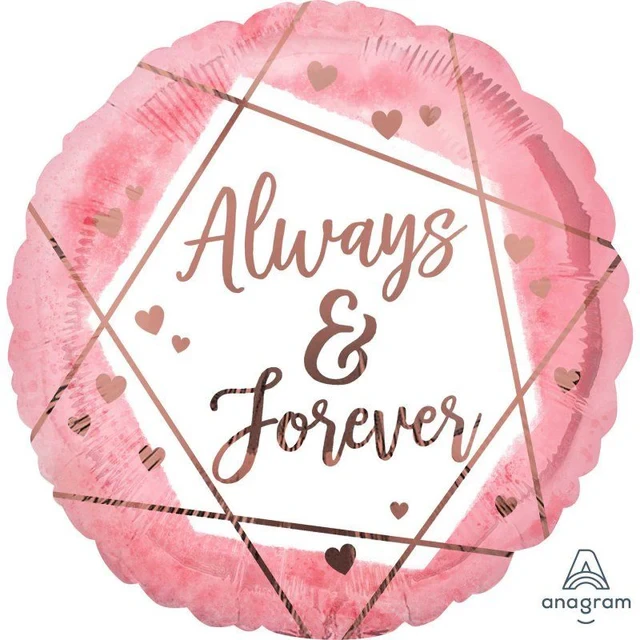 Globo de aluminio - Estándar HX Always & Forever Acuarela (45 cm)