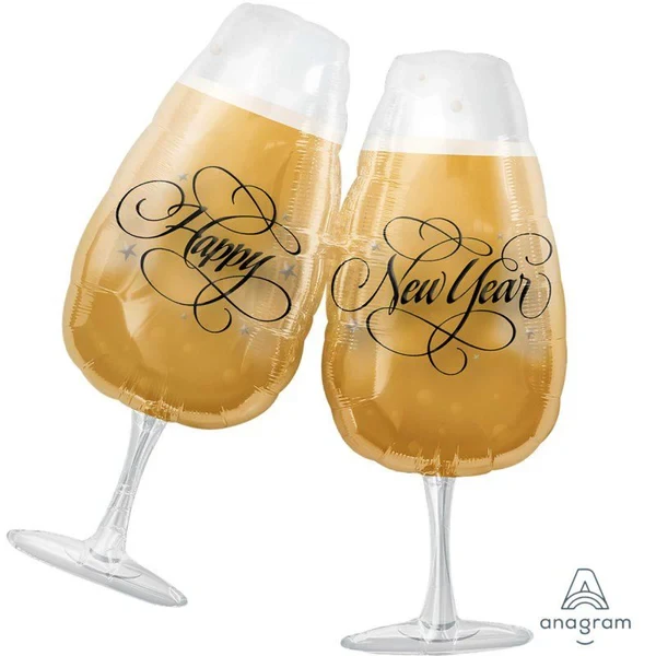 Copas de brindis de Año Nuevo Supershape