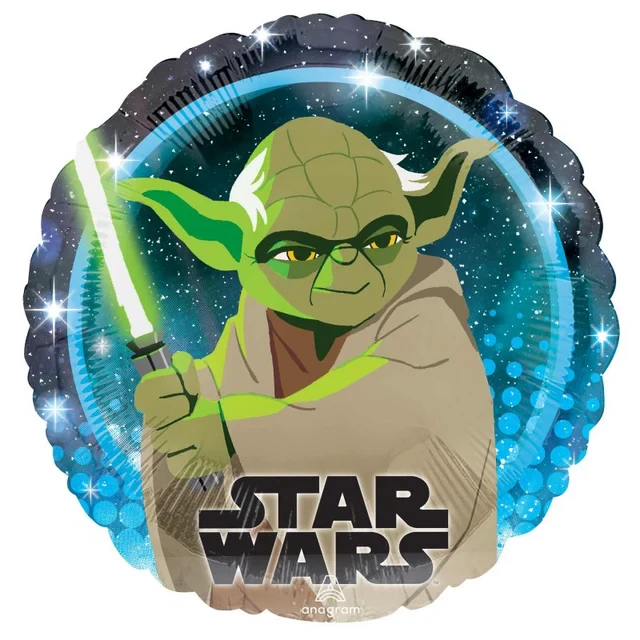 Globo de aluminio estándar HX Star Wars Galaxy Yoda (45 cm)
