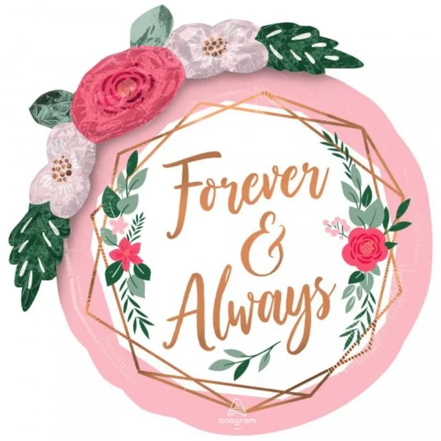 Globo - Guirnalda floral para bodas con globos múltiples Forever & Always