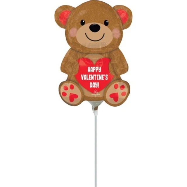 Osito de peluche en forma de mini corazón para el Día de San Valentín
