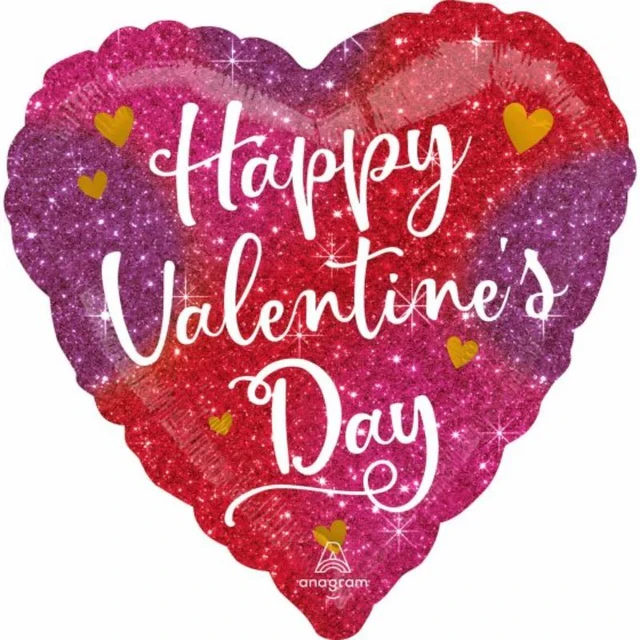 Brillos ombré de Feliz Día de San Valentín de 45 cm HX estándar