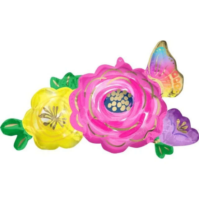 Globo - SuperShape XL Hermosas Flores y Mariposas