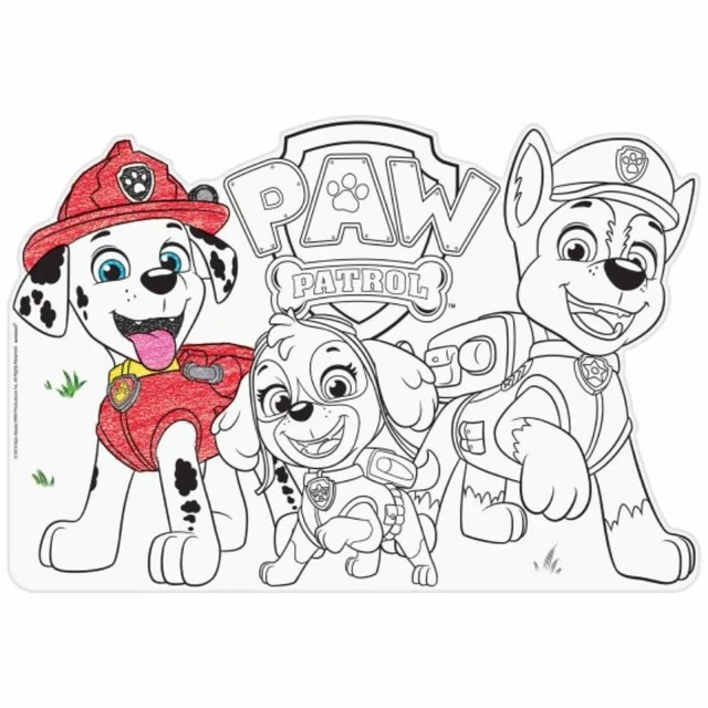 Manteles individuales para colorear de Paw Patrol Adventures - Juego de 8