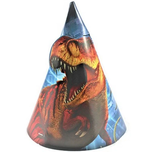 Sombreros de cono y correas elásticas de Jurassic World (paquete de 8)