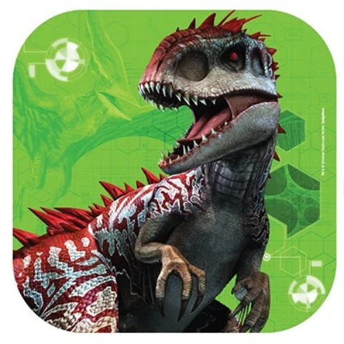 Platos de almuerzo cuadrados de Jurassic World (paquete de 8)