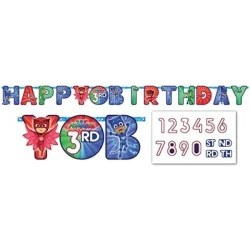 Banner para agregar la edad de PJ Masks: Feliz cumpleaños