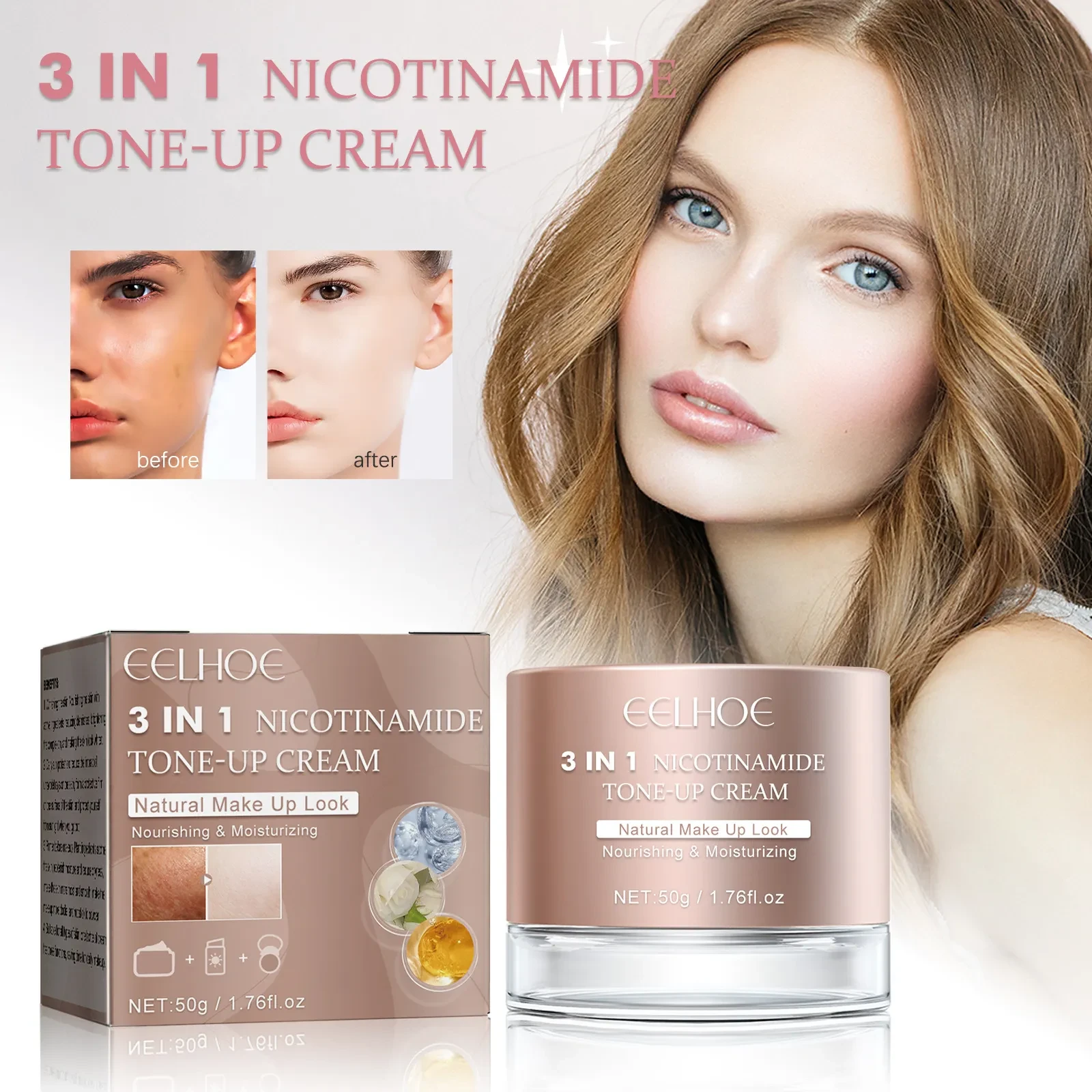Crema hidratante y iluminadora para unificar el color de la piel