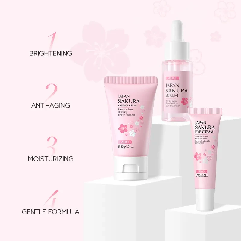Cuidado de la piel con flor de cerezo
