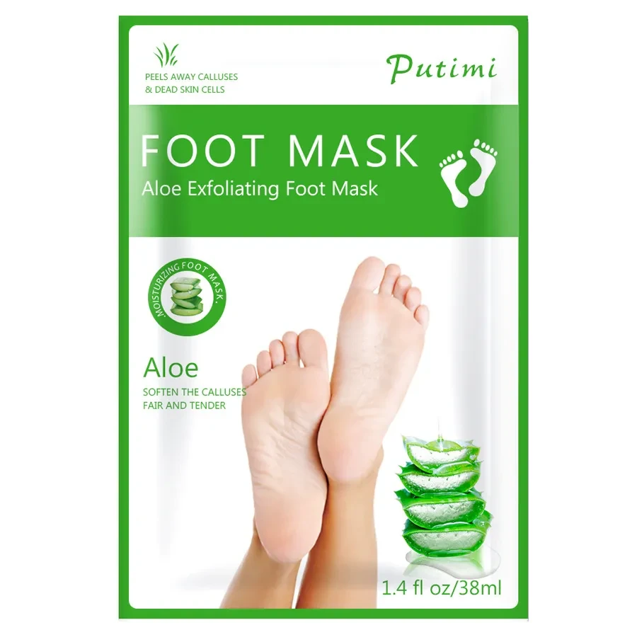 Mascarilla para pies con piel muerta y callosidades resbaladizas