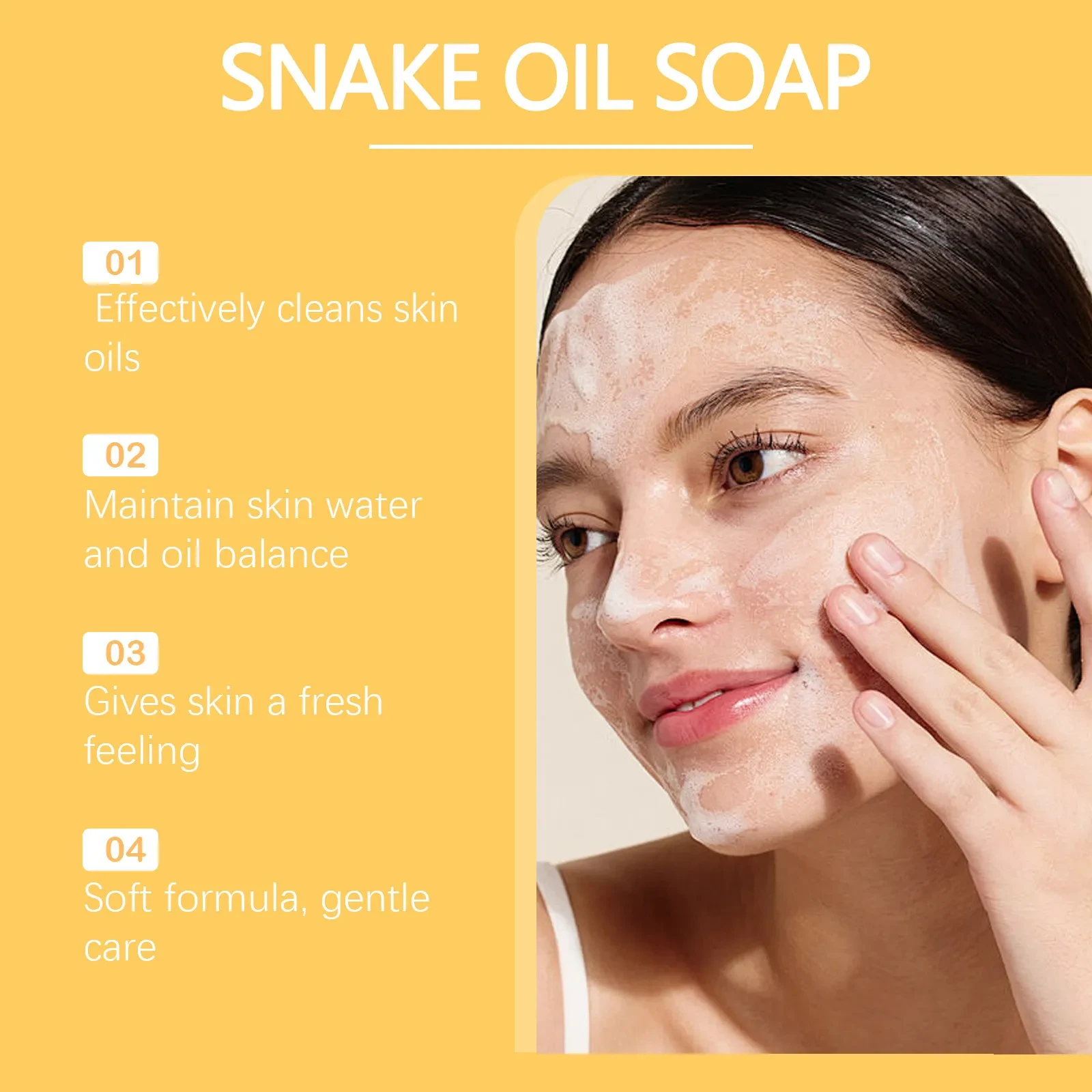 Jabón facial suave para limpieza facial
