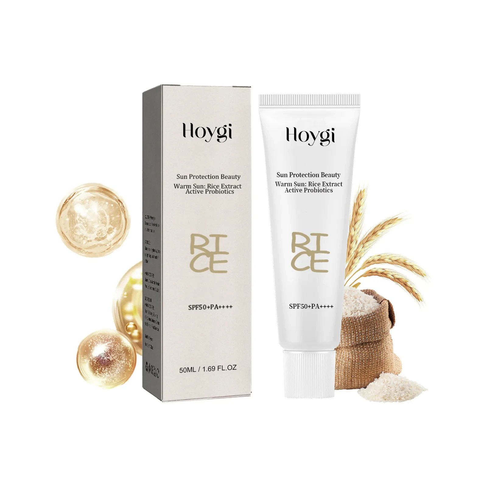 Crema protectora hidratante para la piel corporal con probióticos de arroz