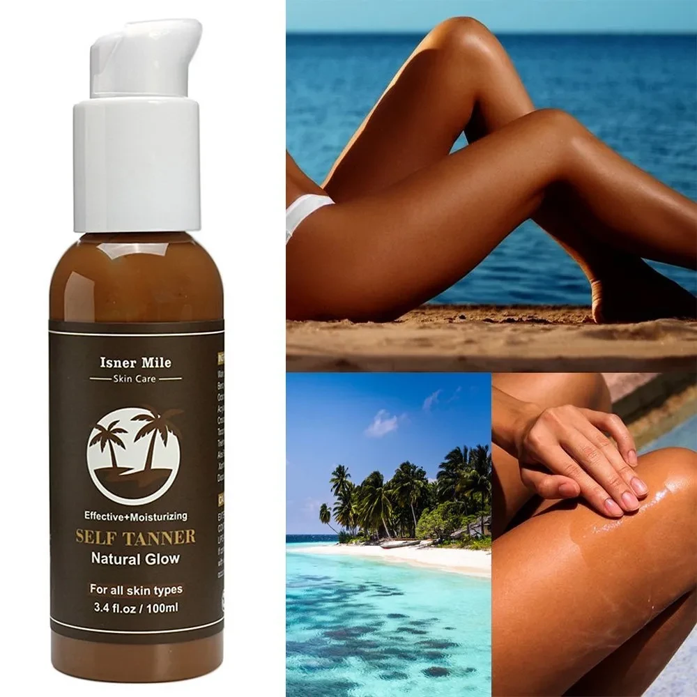 Loción bronceadora sin sol con efecto bronceador de piel de trigo con imitación de playa