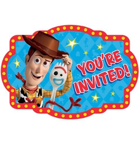 Invitaciones postales de Toy Story 4 (paquete de 8)