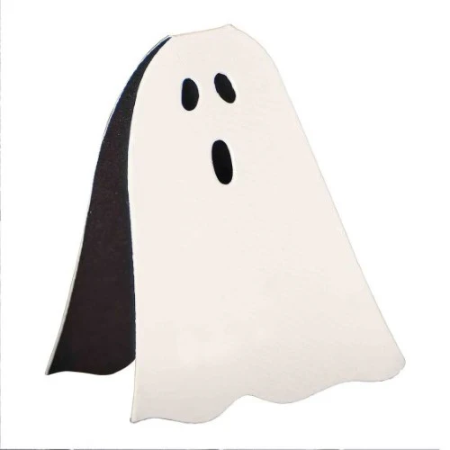 Tarjetas de lugar de papel con fantasmas de calabaza y especias