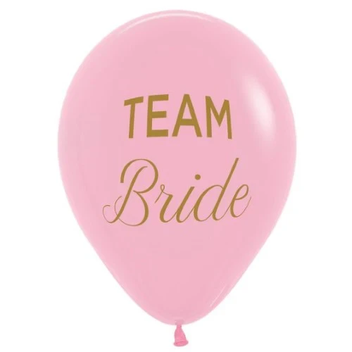 Globos de látex Sempertex de 30 cm con diseño de novia, en tonos rosa y dorado - Paquete de 25