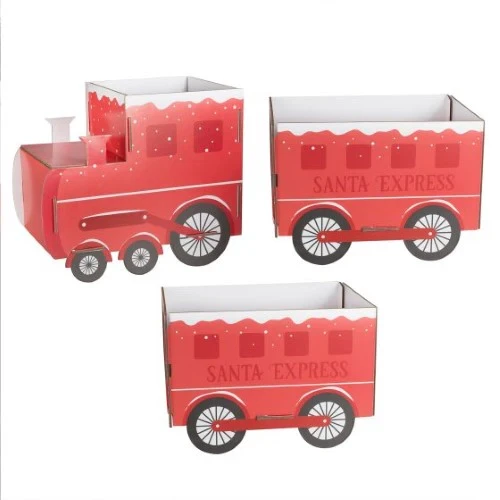 Tren porta regalos navideños
