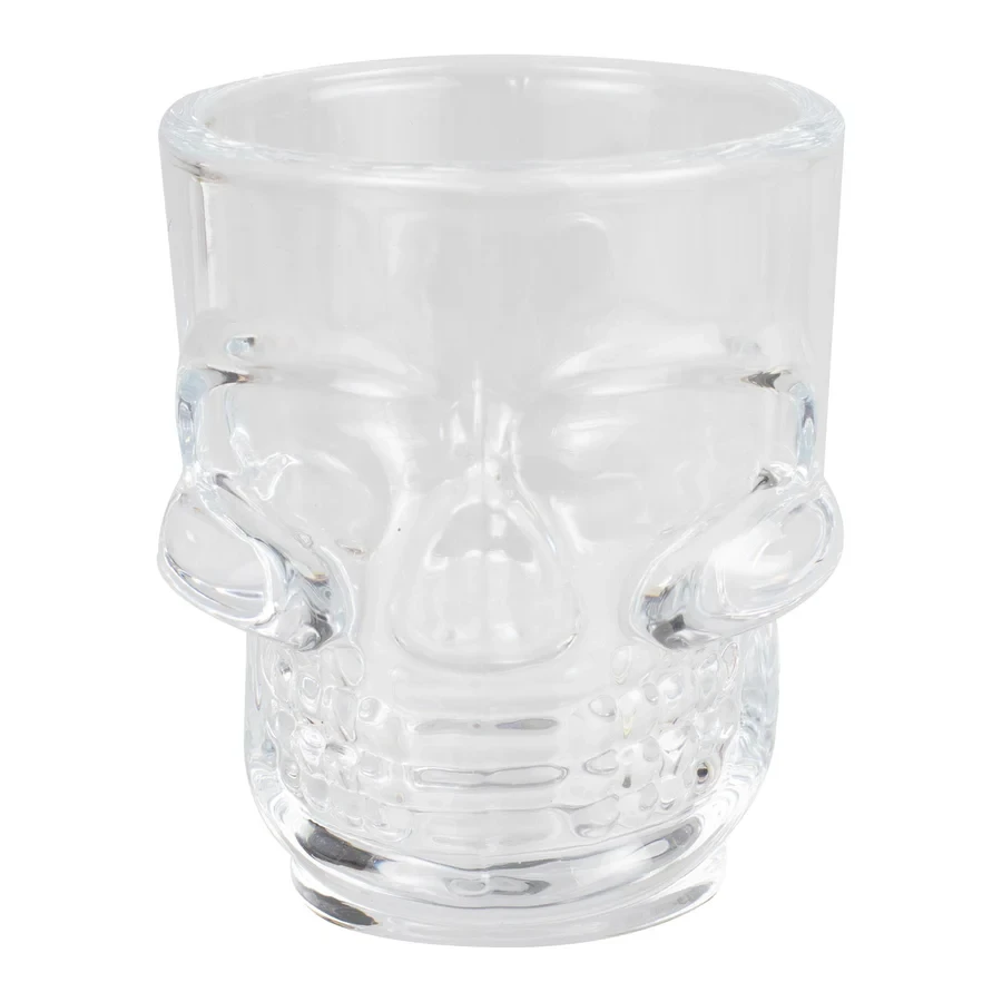 Vasos de chupito para fiestas - Calavera de cristal de velada mortal