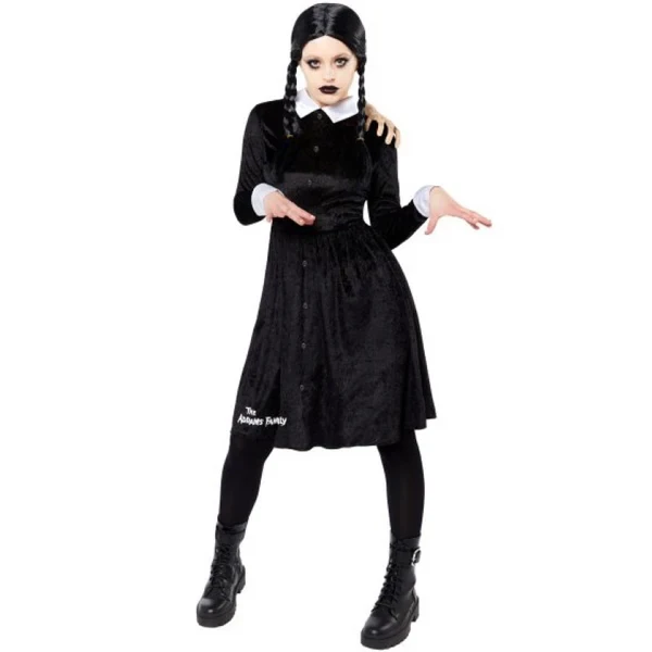 Disfraz de La Familia Addams Miércoles Mujer Talla 8-10