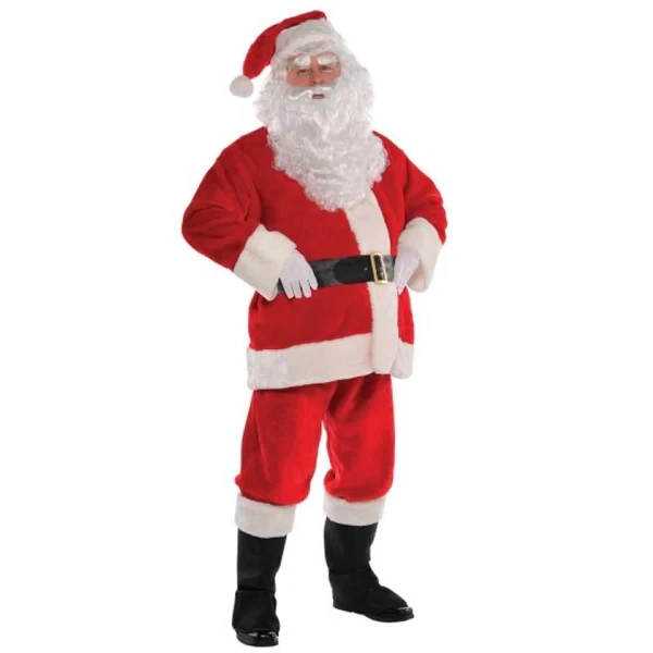 Disfraz de Papá Noel de peluche para hombre talla XXL