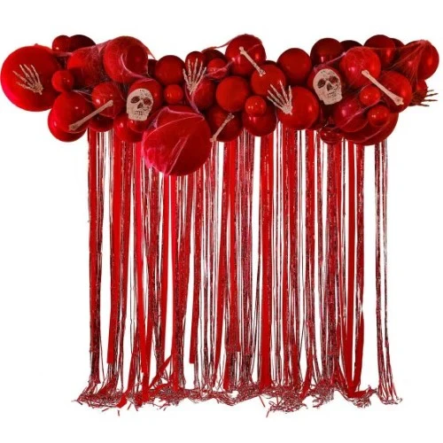 Kit de arco de globos de Halloween de color rojo sangre - Paquete de 70