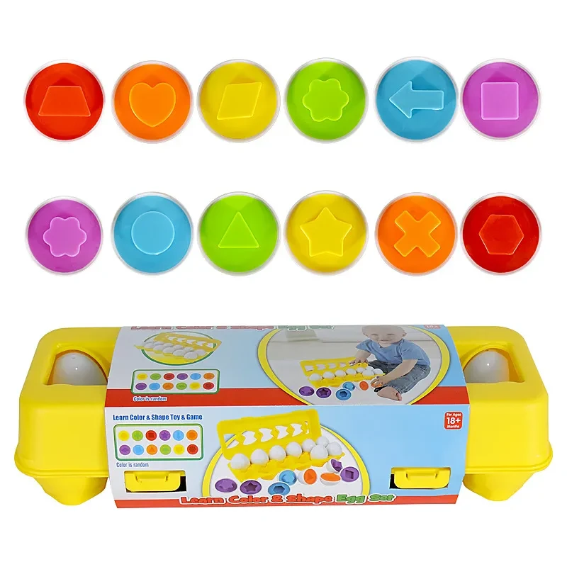 Juguete educativo de aprendizaje para bebés, huevo inteligente, juegos de combinación de formas, juguetes Montessori, huevos, juguetes para niños.