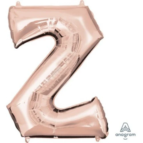 Letra Z Oro Rosa 81cm Ahorro de Helio