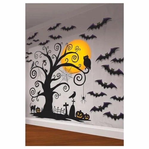 Kit de decoración de pared de Halloween, paquete de gran valor