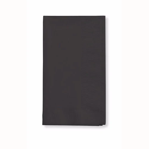 Servilletas de terciopelo negro para la cena - Paquete de 50