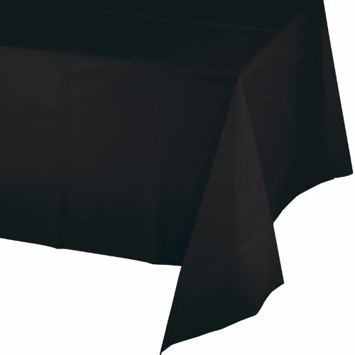 Mantel de terciopelo negro de plástico