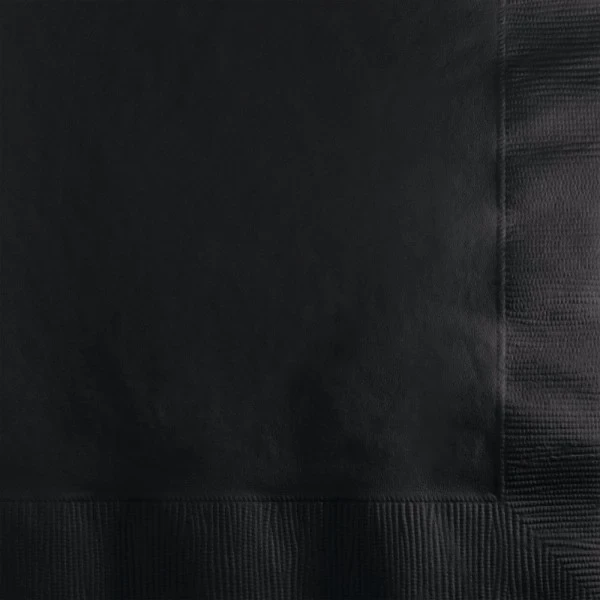 Servilletas de terciopelo negro para almuerzo