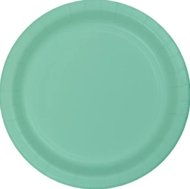 Platos de papel para banquetes, color verde menta, 26 cm (paquete de 24)