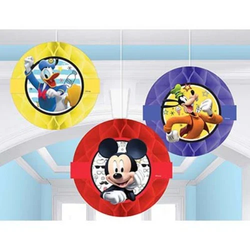 Adornos colgantes de panal de Mickey On The Go (paquete de 3)