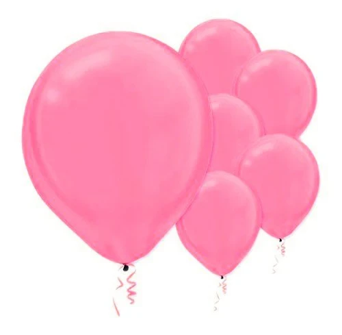 Globos de látex rosa perlado brillante de 28 cm, paquete de 72 (paquete de 72)