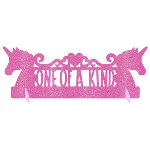 Decoración de mesa de unicornio mágico con brillantina
