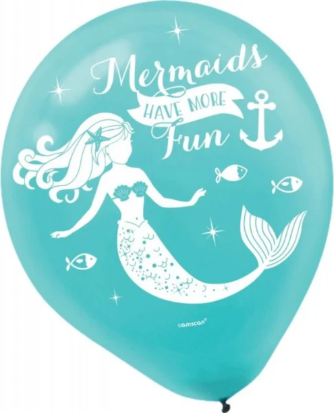 Globos de látex - Deseos de sirena (30 cm) - Paquete de 6